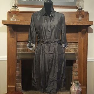 Black shimmery shirt dress